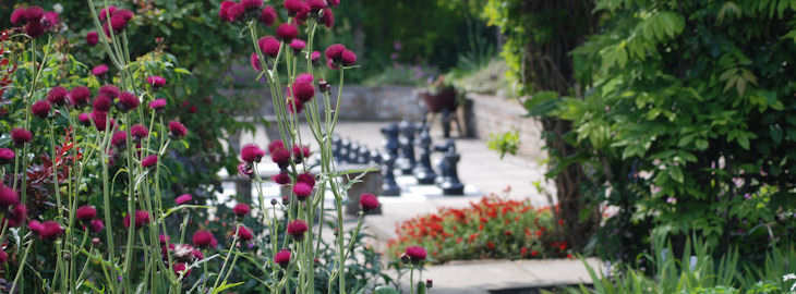 Giant chess in the walled garden